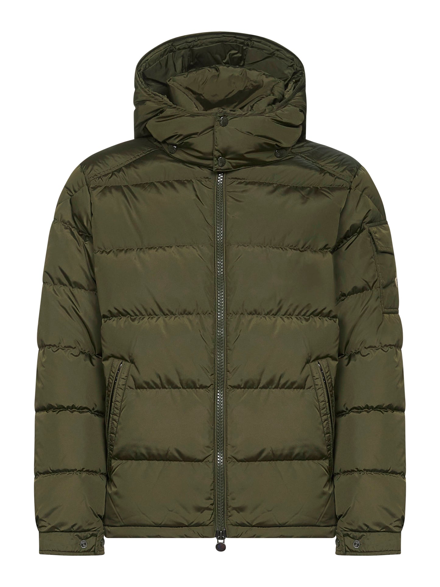 Piumino corto con cappuccio Moncler Maya verde