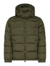 Piumino corto con cappuccio Moncler Maya verde