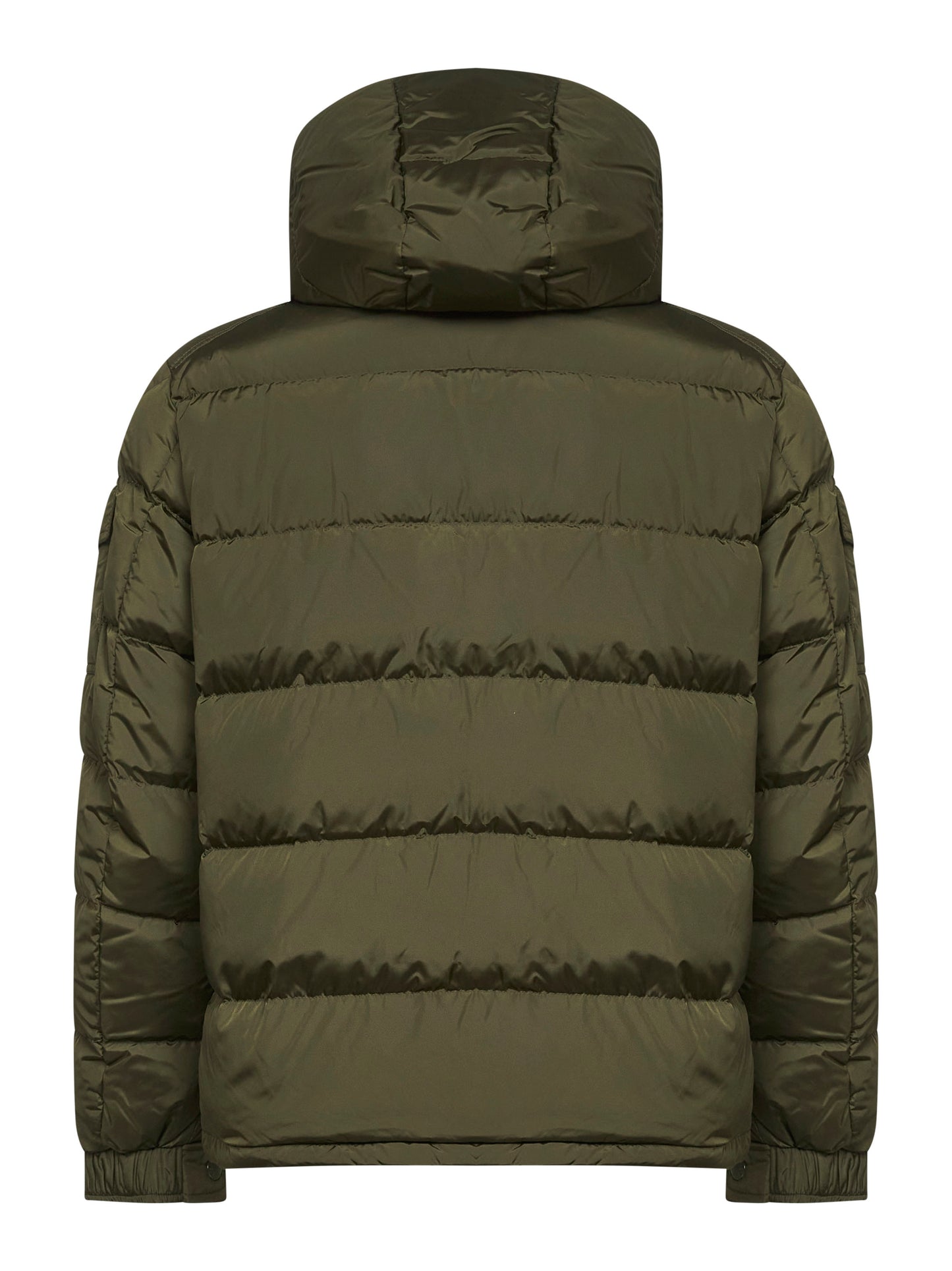 Piumino corto con cappuccio Moncler Maya verde