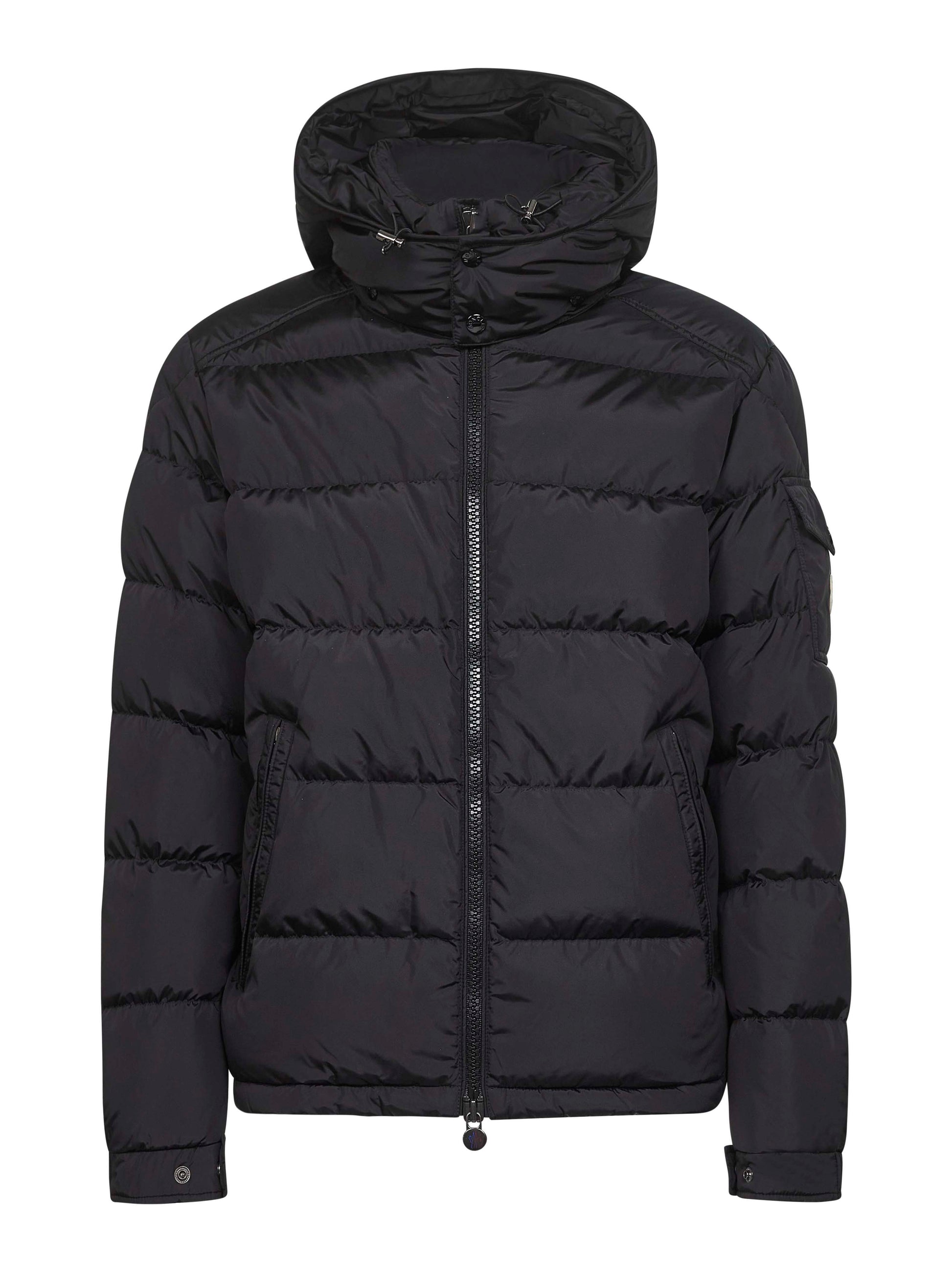 Piumino corto con cappuccio Moncler Maya nero – - Main Image