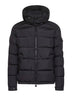 Black Moncler Maya hooded short down jacket