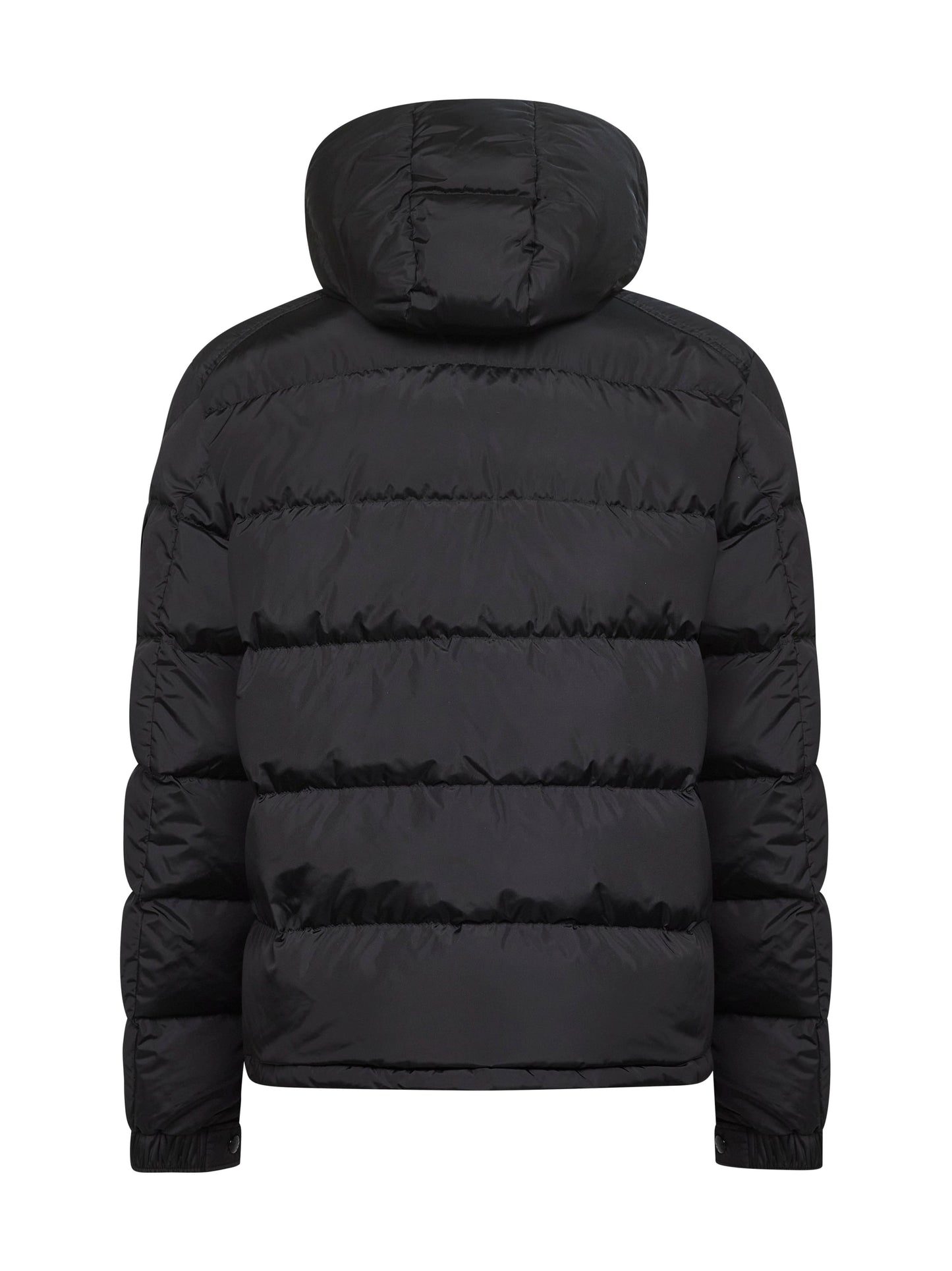 Black Moncler Maya hooded short down jacket