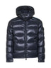 Blue Moncler Maya short hooded down jacket