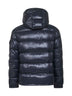 Blue Moncler Maya short hooded down jacket