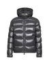 Grey Moncler Maya short hooded down jacket