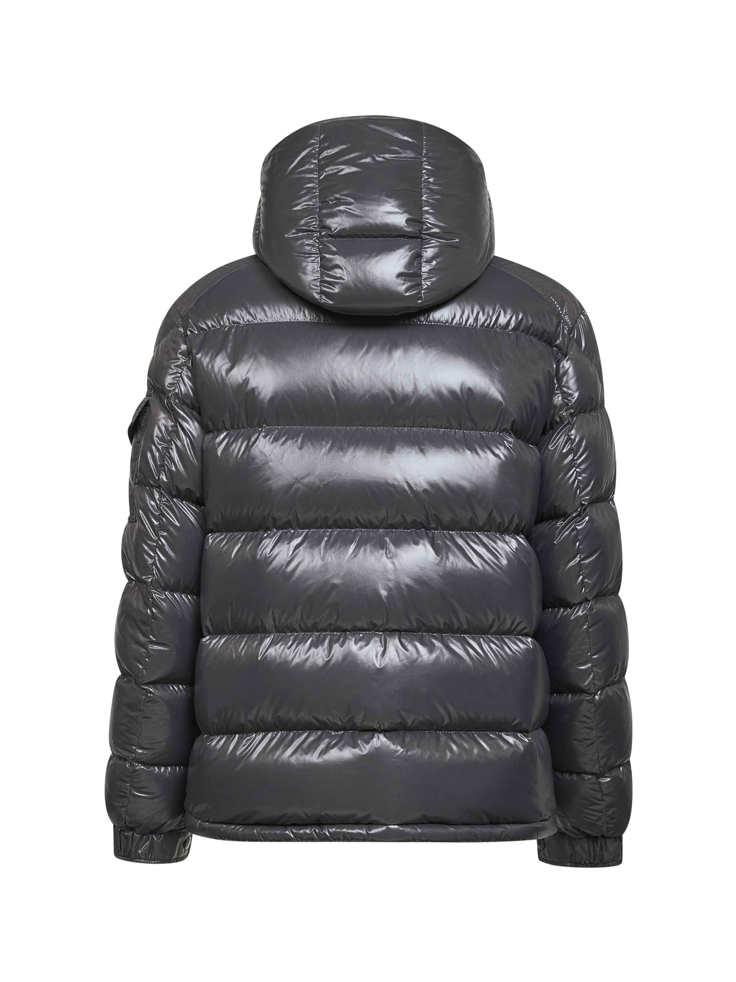 Grey Moncler Maya short hooded down jacket – Daniello.com