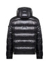 Black Moncler Maya short hooded down jacket