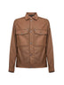 Giacca camicia in denim marrone
