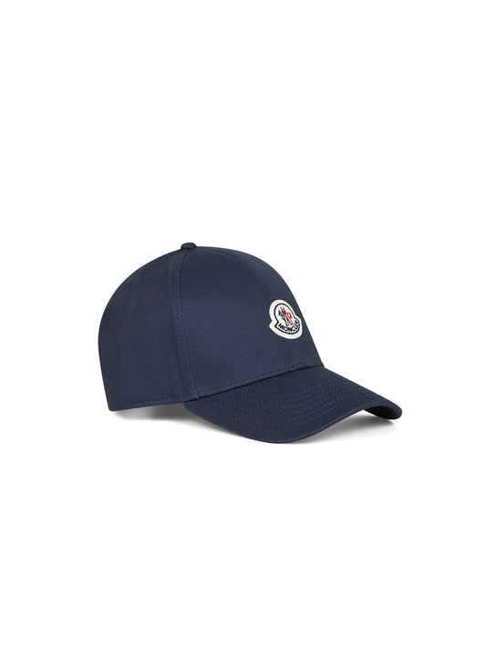 Blue cotton gabardine baseball cap