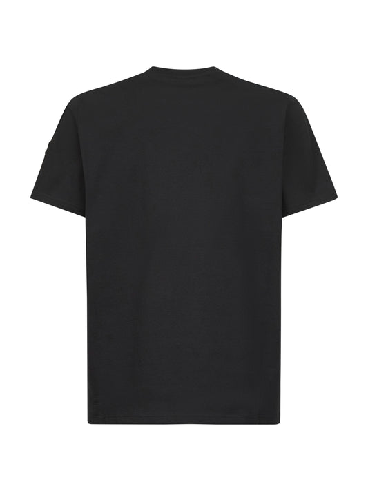 Black cotton logo T-shirt