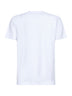 White cotton flocked logo T-shirt