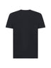 Blue cotton flocked logo T-shirt