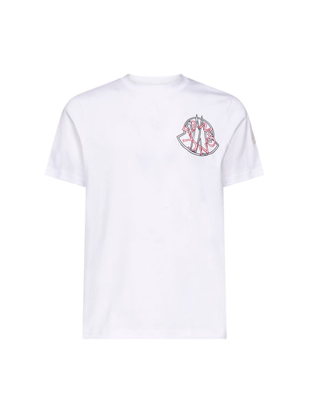 White cotton jersey logo T-shirt – Daniello.com