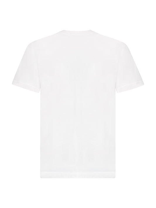 Ivory cotton tricolour logo T-shirt