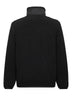 Black teddy fleece zip-up sweatshirt