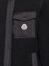 Black teddy fleece zip-up sweatshirt
