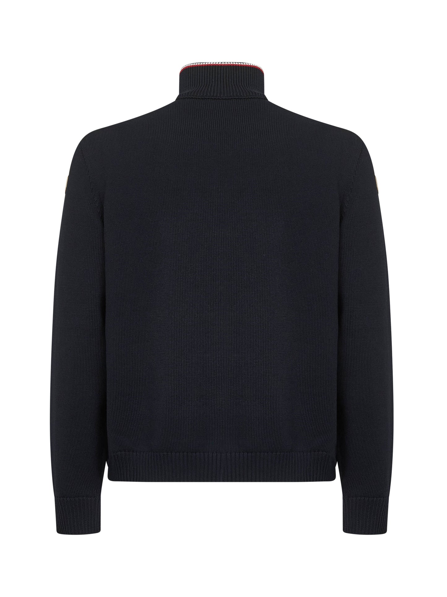 Blue cotton padded zip-up cardigan