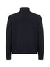 Blue cotton padded zip-up cardigan