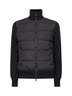 Cardigan imbottito in lana nera