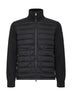 Black zip-up padded cardigan