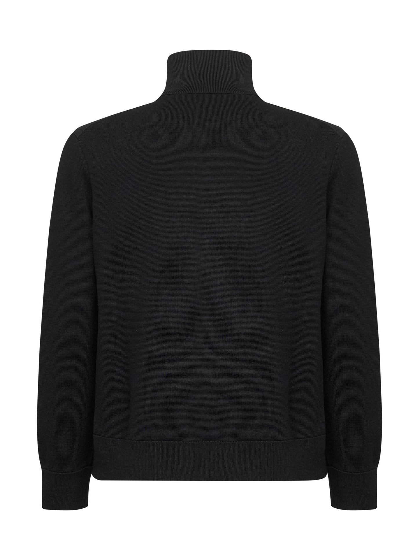 Black zip-up padded cardigan