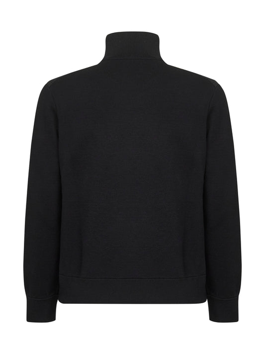 Black zip-up padded cardigan