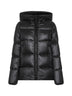 Black Serittes short hooded down jacket