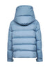 Light blue Moncler Maya 70 hooded short down jacket<BR/>