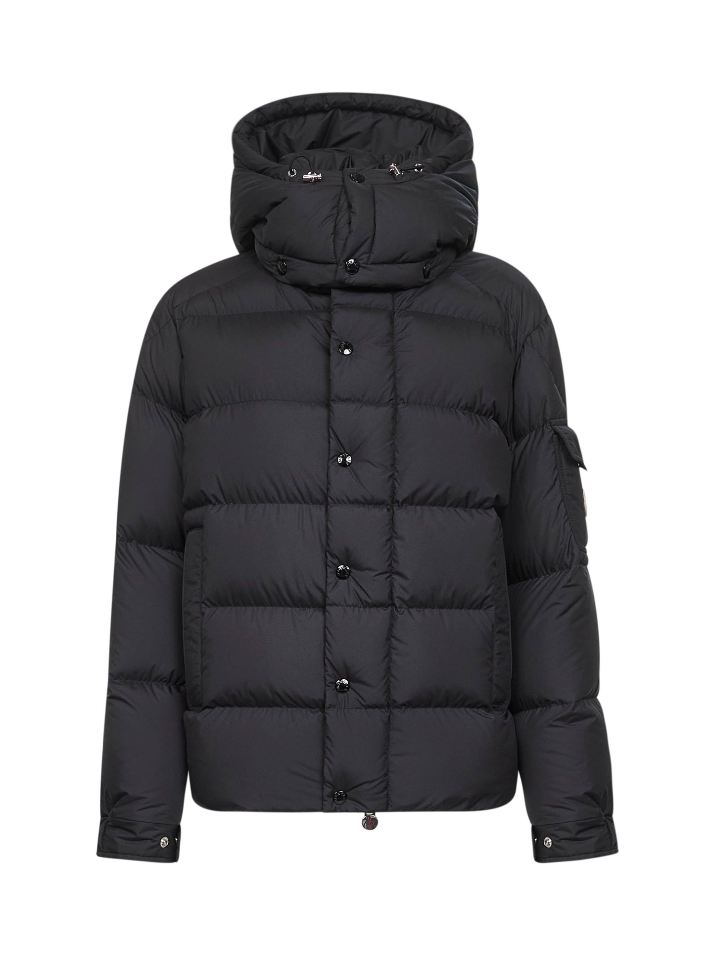 Black Moncler Maya 70 hooded short down jacket