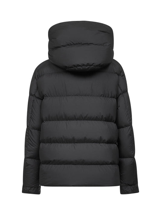Black Moncler Maya 70 hooded short down jacket
