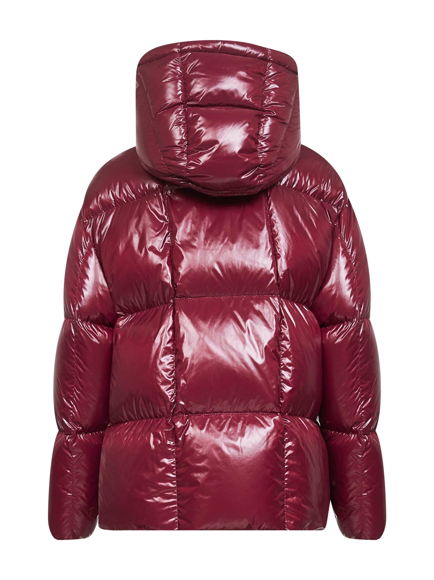 Red Parana hooded short down jacket