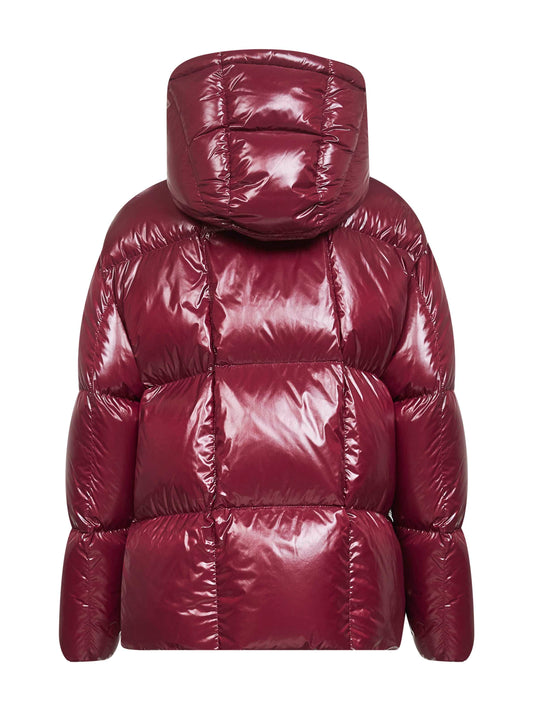 Red Parana hooded short down jacket