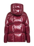 Red Parana hooded short down jacket