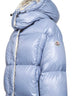 Light blue Parana hooded short down jacket