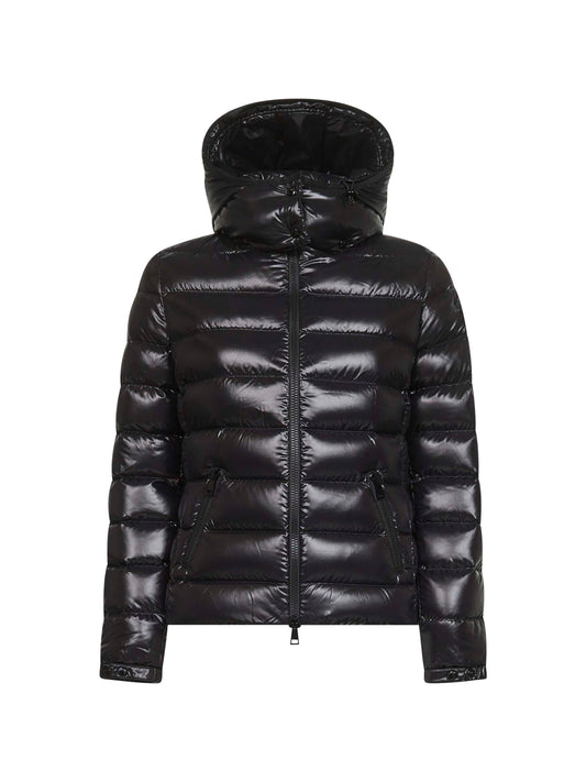 Black Bady short hooded down jacket