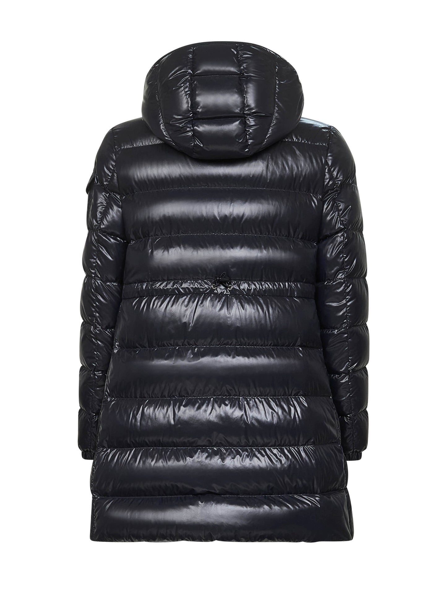 Blue Courcelles midi hooded down jacket