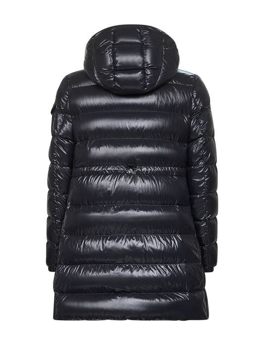 Blue Courcelles midi hooded down jacket