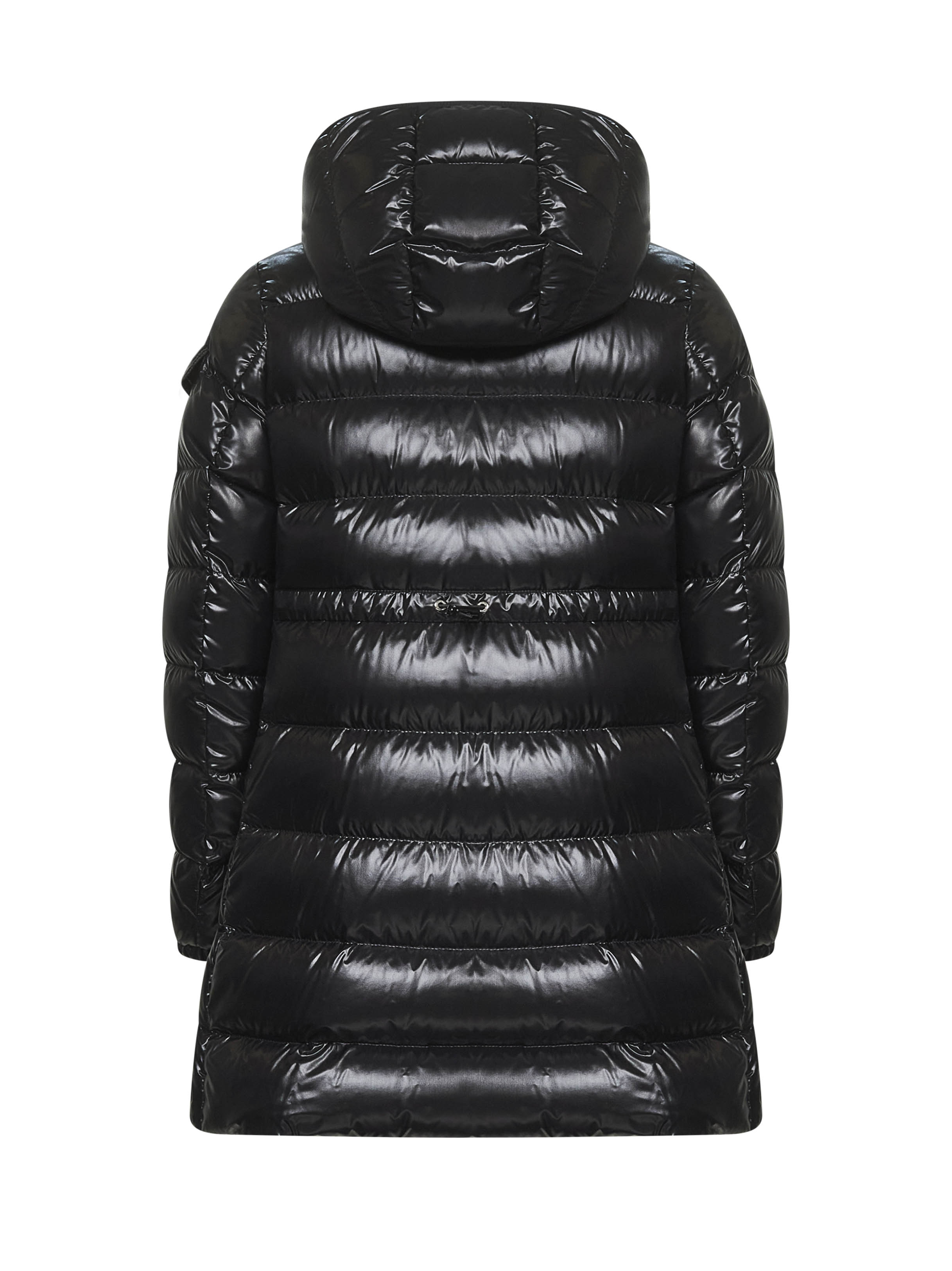 Black Courcelles midi hooded down jacket – Daniello.com