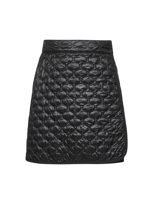 Black padded miniskirt