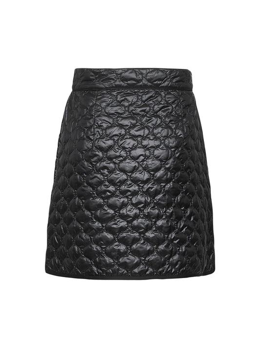Black padded miniskirt