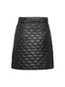 Black padded miniskirt