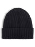 Black wool and cashmere beanie