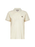Ivory cotton piquet polo shirt