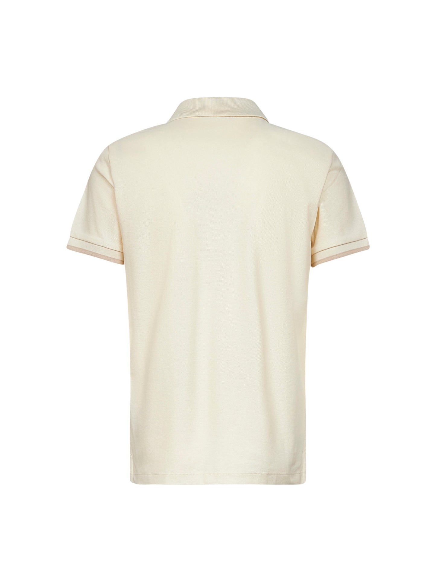 Ivory cotton piquet polo shirt