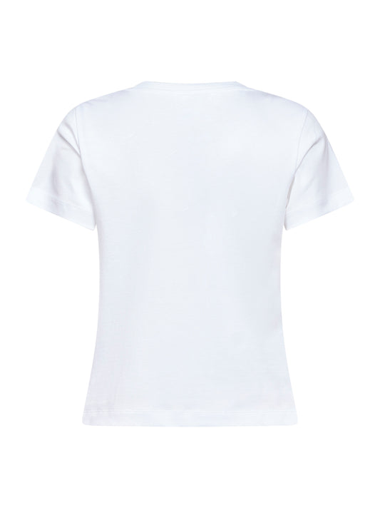 White cotton logo T-shirt