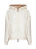 Felpa con cappuccio imbottita reversibile bianca