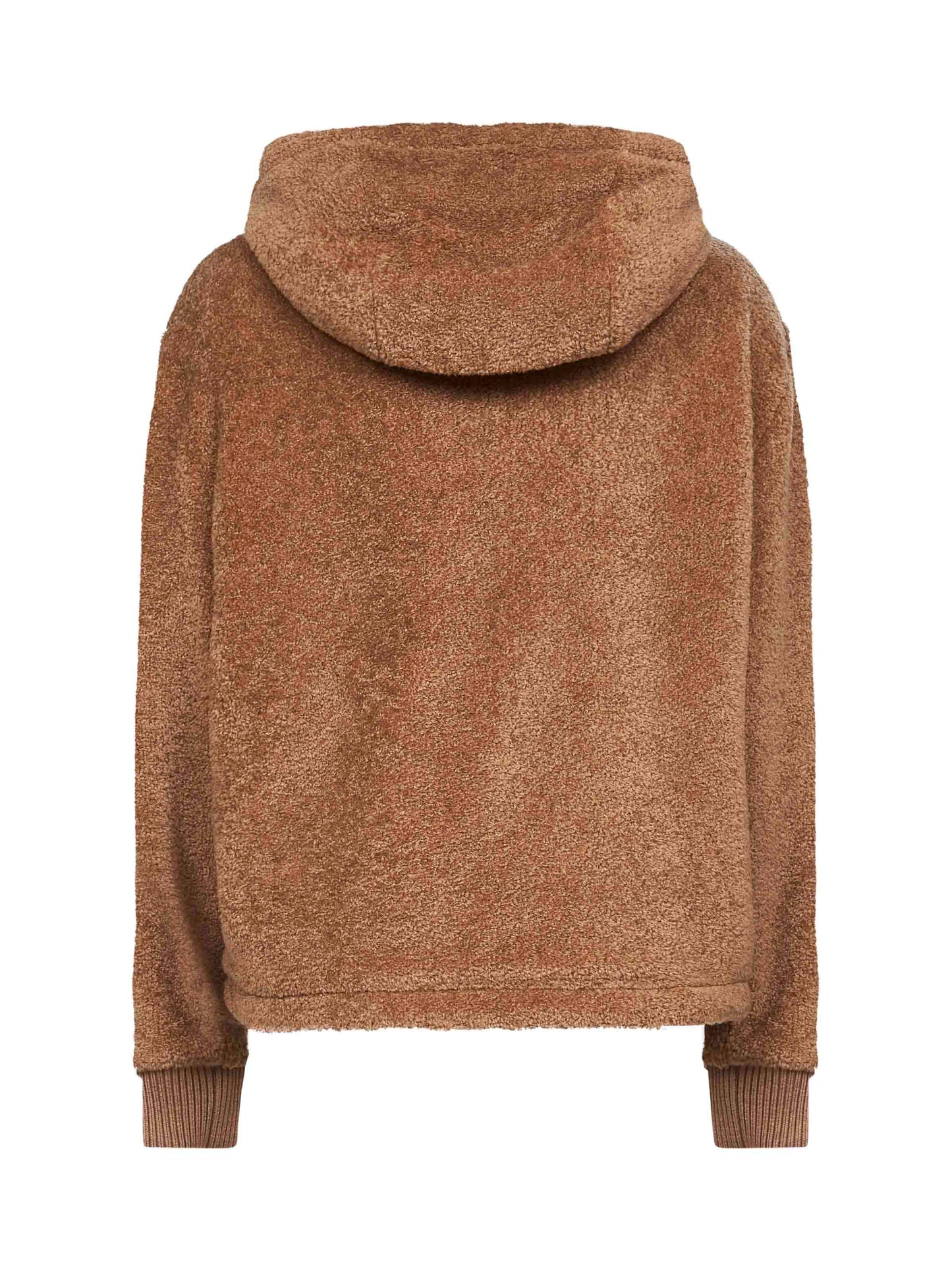 Felpa con cappuccio imbottita reversibile nera