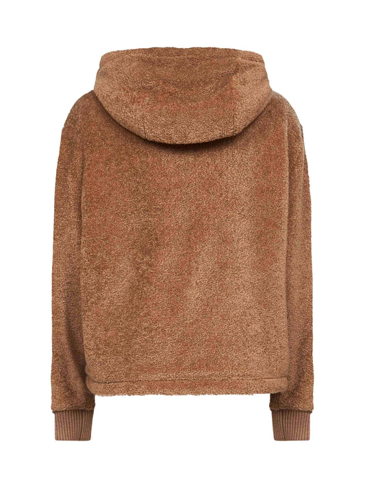 Black reversible padded hoodie