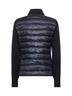 Blue wool zip-up padded cardigan