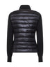 Cardigan imbottito con zip in lana nera